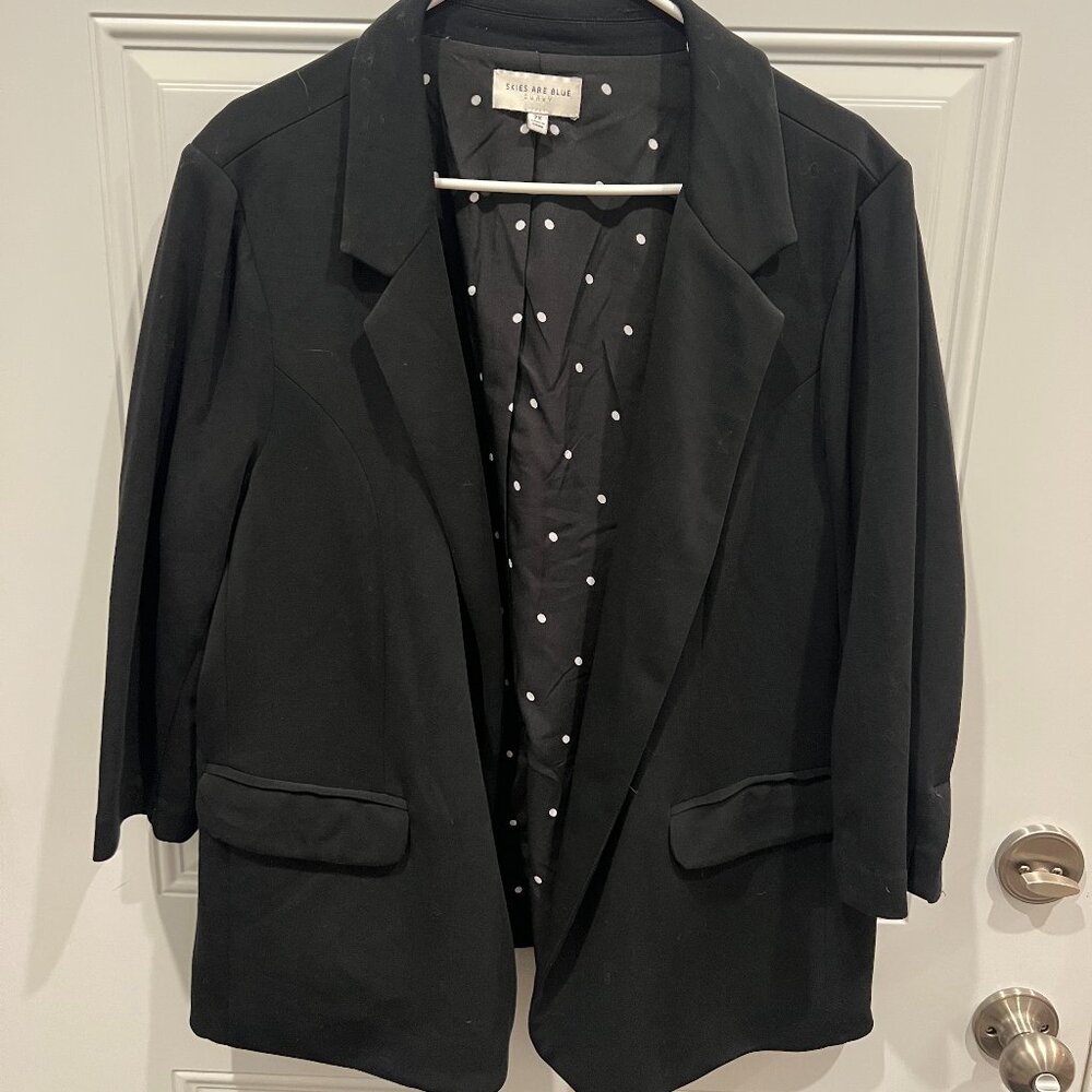 Skies are Blue Black Blazer size 2X